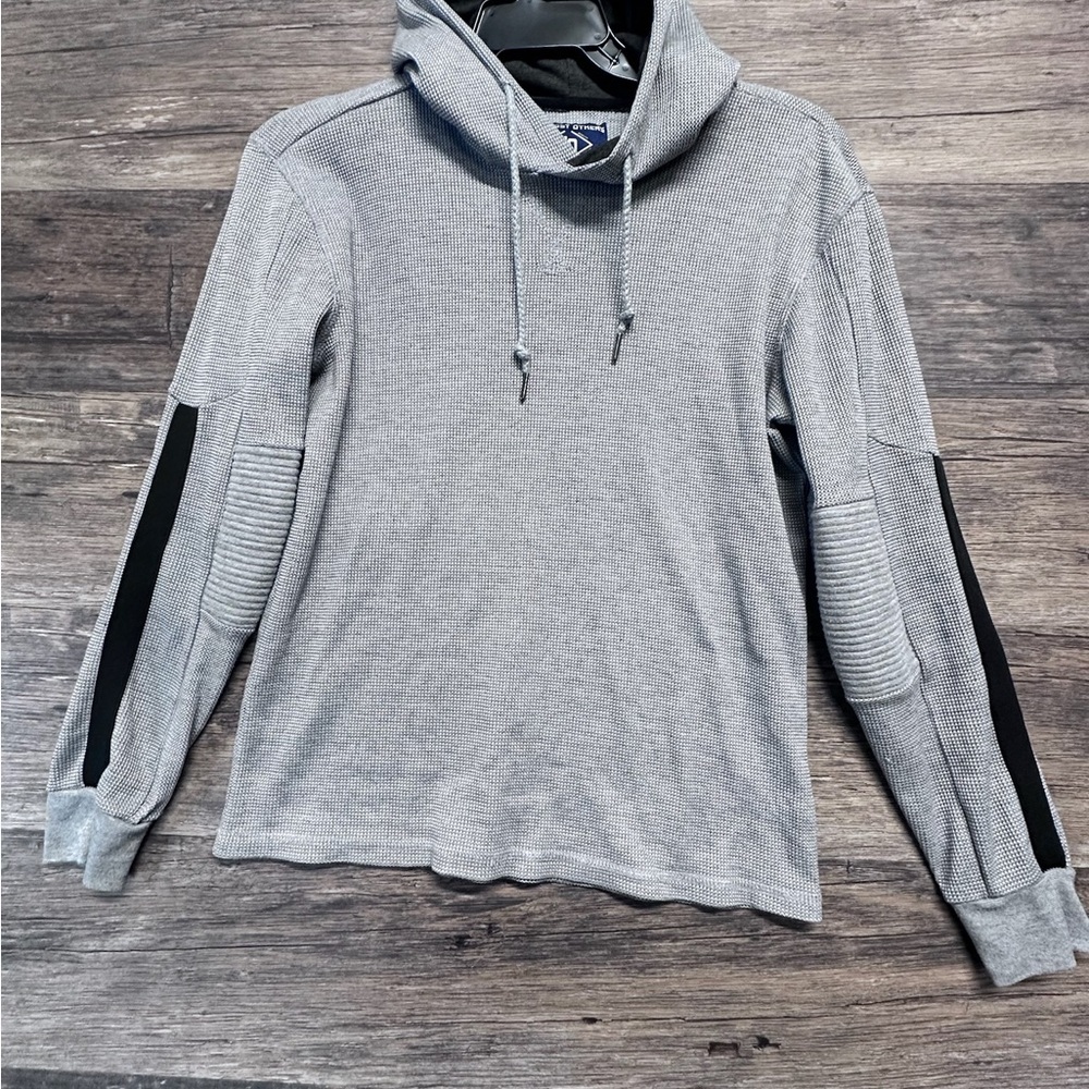 Amongst Others Gray Hooded Sweatshirt with Black Accents